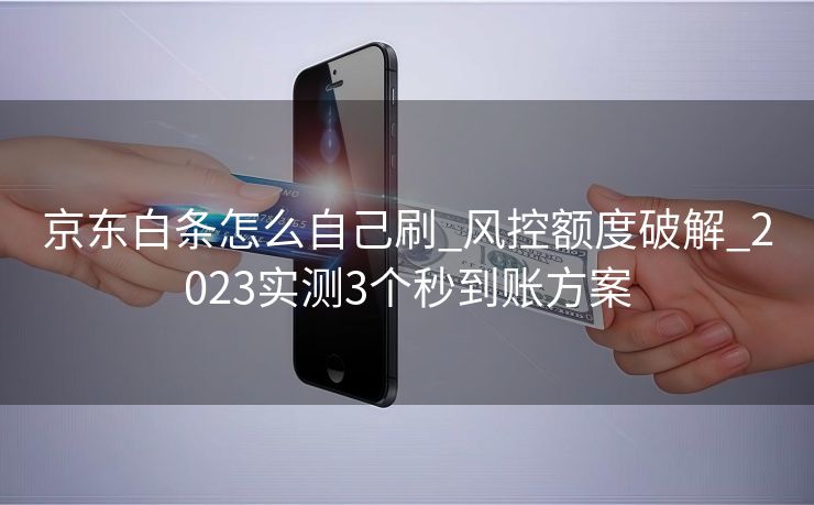 京东白条怎么自己刷_风控额度破解_2023实测3个秒到账方案