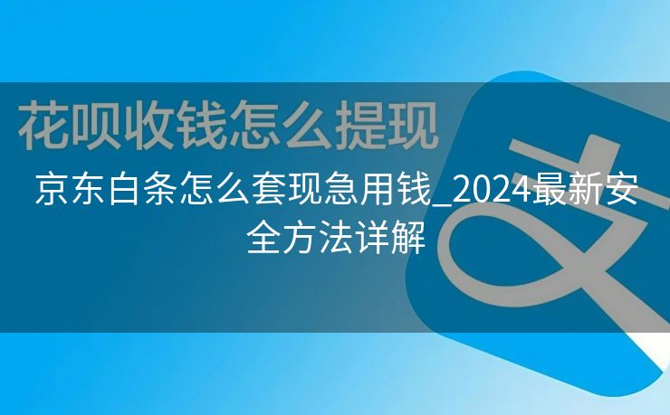 京东白条怎么套现急用钱_2024最新安全方法详解