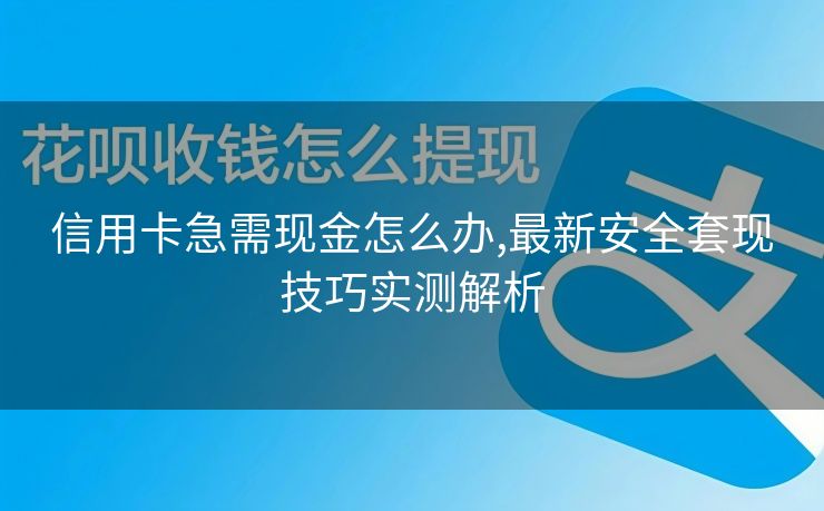 信用卡急需现金怎么办,最新安全套现技巧实测解析