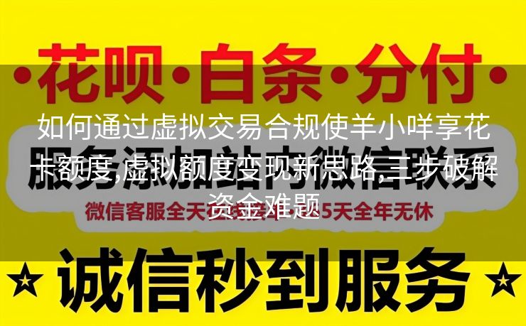 如何通过虚拟交易合规使羊小咩享花卡额度,虚拟额度变现新思路,三步破解资金难题