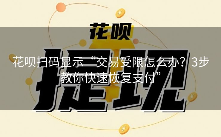 花呗扫码显示“交易受限怎么办？3步教你快速恢复支付”