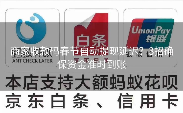 商家收款码春节自动提现延迟？3招确保资金准时到账