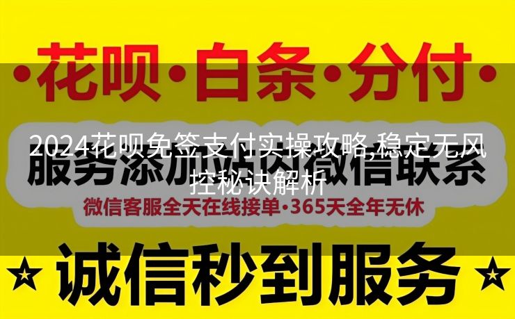 2024花呗免签支付实操攻略,稳定无风控秘诀解析