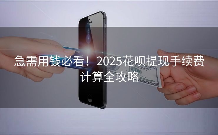 急需用钱必看！2025花呗提现手续费计算全攻略