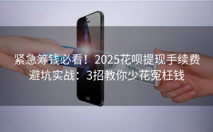 紧急筹钱必看！2025花呗提现手续费避坑实战：3招教你少花冤枉钱